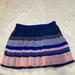 American Eagle Outfitters Skirts | American Eagle Outfitters, Blue, Pink, White Pleated Mini Skirt, Lined | Color: Blue/Pink | Size: 4