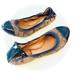 Coach Shoes | Coach Flats. 7.5. Blue And Monogram. | Color: Blue/Brown | Size: 7.5