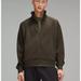 Lululemon Athletica Shirts | Fleece Training Track Jacket In Dark Olive | Color: Green | Size: Xs