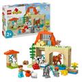 LEGO DUPLO Town Caring for Animals at the Farm Toys for Toddlers, Farmhouse with Horse, Cow and Chicken Figures, Learning Toy Set for Kids, Girls & Boys Aged 2 Plus 10416