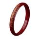 Natural Gemstone Bracelet, Crystal Stone Bangle Carved Buddhist Scriptures TalismanNatural Gemstone Bracelet Retro Chinese Style Good Luck Amulet Women Friendship Gifts,58mm (Color : Red_60mm)