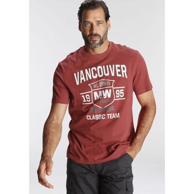 T-Shirt MAN'S WORLD, Herren, Gr. S (44/46), rot, Single Jersey, Obermaterial: 100% Baumwolle, bedruckt, casual, normal, Rundhals, Kurzarm, Shirts, Kurzarm, bedruckt, Rundhalsausschnitt, aus Baumwolle Image