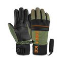 Skihandschuhe BOGNER "F+I Erko R-TEX" Gr. 9, braun (braun, orange) Damen Handschuhe Fingerhandschuhe