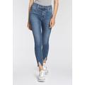 Skinny-fit-Jeans LEVI'S "720 SUPER SKINNY YOKED" Gr. 27, Länge 30, blau (creative expression) Damen Jeans Röhrenjeans