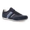 Sneaker GEOX "U WELLS A", Herren, Gr. 41, blau (navy), Veloursleder, Textil, sportlich, Schuhe, Freizeitschuh, Schnürschuh mit Logoverzierung