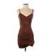 Shein Cocktail Dress - Bodycon: Brown Dresses - Women's Size Small