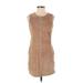 Ecru Cocktail Dress - Shift: Tan Dresses - Women's Size 4