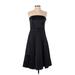 Neiman Marcus Cocktail Dress - Party Strapless Sleeveless: Black Print Dresses - New - Women's Size 4