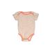 Mon Cheri Baby Short Sleeve Onesie: Tan Bottoms - Size 3-6 Month