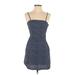 Divided by H&M Casual Dress - Mini Square Sleeveless: Blue Dresses - Women's Size 2
