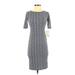 Lularoe Casual Dress - Sheath: Blue Print Dresses - New - Women's Size 2X-Small
