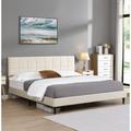 GZMWON Platform Bed Frame Metal in Brown | 80.11 H x 76.11 W x 40.11 D in | Wayfair NIUNIUW135658152