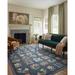 Black 66 x 45 x 0.19 in Area Rug - Rifle Paper Co. x Loloi Rosa Navy Area Rug Polyester | 66 H x 45 W x 0.19 D in | Wayfair RASARSA-03NV003956