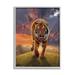 Stupell Industries Az-220-Framed Rising Tiger Sunset by Vincent Hie Canvas in Black/Green/Orange | 20 H x 16 W x 1.5 D in | Wayfair