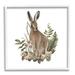 Stupell Industries Az-212-Framed Floral Bramble Hare On Canvas by Studio Q Print Canvas in Green | 24 H x 24 W x 1.5 D in | Wayfair