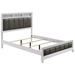 Willa Arlo™ Interiors Dasher Standard Bed Wood & /Upholstered/Faux leather in White/Black | California King | Wayfair