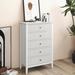 Lark Manor™ Amberrae 5 Drawer Chest Wood in Brown/White | 42.3 H x 27.6 W x 15.7 D in | Wayfair 57726AC55CA84E46AF85882D2EA97290