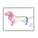 Stupell Industries Rainbow Dachshund Dog On Wood by Kendra Shedenhelm Print Wood in Brown | 24 H x 30 W x 1.5 D in | Wayfair ay-643_gff_24x30