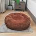 Archie & Oscar™ Ackley Cuddler Nest Dog Bed Luxury Plush Faux Fur Donut Calming Dog Bed w/ Non-Slip Bottom Polyester in Brown | Wayfair