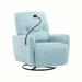 Latitude Run® Recliners Chairs Velvet in Blue | 37.4 H x 30.3 W x 39.4 D in | Wayfair D4BB948BC79D4D00A75C1EDE554A8B79