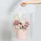 Sac cadeau en plastique transparent pour bouquet de fleurs sac à main d'emballage de faveurs de