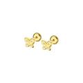 Time RoaD VJ00003/6 Gold Schmetterling Ohrringe für Kind