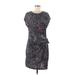 Nicole Miller Casual Dress - Sheath: Black Leopard Print Dresses - Women's Size Medium