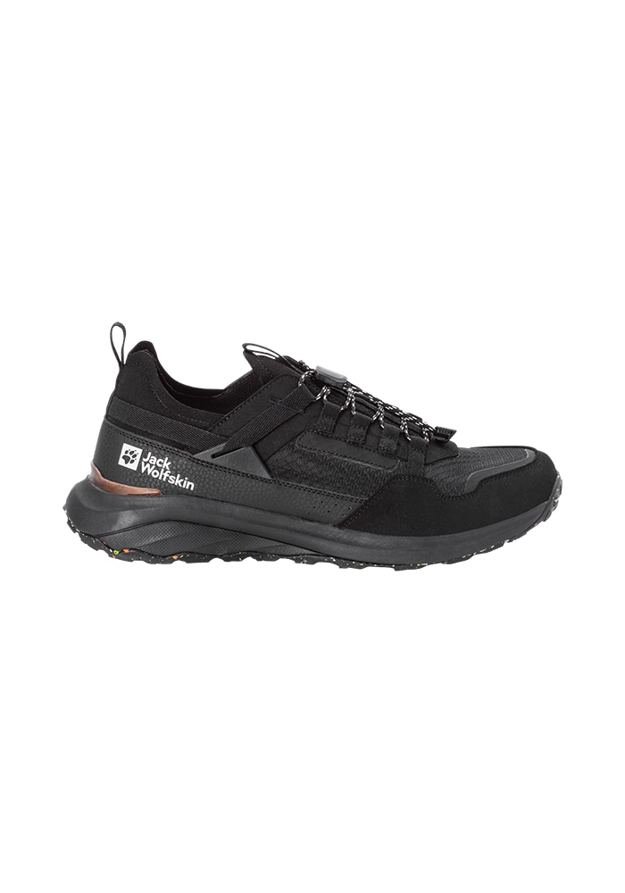 Sneaker JACK WOLFSKIN "DROMOVENTURE ATHLETIC LOW M", Gr. UK6-EU395, Normalschaft, schwarz, Hauptmaterial: Synthetic; ;Second Material: Textile; Futter: Textile ;Sole: Rubber / EVA; 100% Rubber/ EVA, Schuhe
