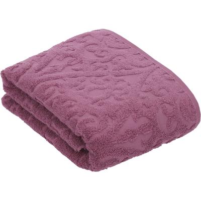 Badetuch VOSSEN "Fidelio", lila (schwarzberry), B:100cm L:150cm, Walkfrottier, Obermaterial: 100% Baumwolle, Handtücher 