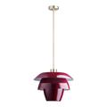 Suspension industrielle en rouge 150 cm