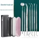 6Pcs Edelstahl Dental Werkzeug Set Zahnarzt Zahn Sauber Hygiene Picks Spiegel Kit Oral Gesundheit