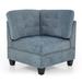 U-shape Sectionals Sofa w/ Ottoman Chaise Lounge & Storage Seat, Blue - U-Shape+Ottoman