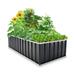 Raised Garden Bed 68" x 36" x 18" Heightened Galvanized Steel Metal Planter Box Outdoor for Deep-Rooted Vegetables, Flowers