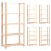 vidaXL Storage Rack Shelving Unit Storage Shelf 5-Tier Solid Pinewood 551.2 lb - 31.5" x 15" x 66.9"