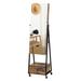 Lockable Jewelry Cabinet Floor Standing with High Full-Length Mirror