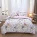 Duvet Cover Set King,3-Pieces Cotton Percale Sateen Bedding Set