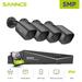 SANNCE 5in1 8CH DVR HD 5MP Security Camera System,4Pcs 5MP Cameras