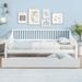 Full Size Daybed with Twin Size Trundle Bed and Wooden Support Legs, Modern Design Full Bed Frame