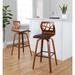 Carson Carrington Sala 30" Fixed-Height Bar Stool with Bent Wood Legs & Square Footrest (Set of 2)