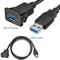 USB 3,0 Unterputz USB Dock Adapter Dashboard Pan Port Verlängerung Kabel Für Auto Motorrad DropshipUSB quadratischen loch panel kabel
