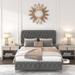 Platform Bed Frame with Pneumatic Hydraulic Hidden Oversized Storage Bed Velvet Deep Tufted Buttons Upholstered Headboard