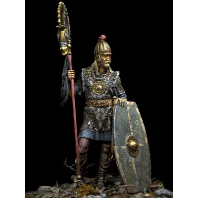 75mm (1:24) Harz Figur Modell Kit historische Figuren Miniatur Quadi Flagge Träger Diorama unmontiert & unbemalt versand kostenfrei Image