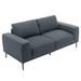 74.8'' Mid-Century Modern Linen Upholstered Loveseat Sofa With High Resilience Sponge,2 Seat,Dark Grey