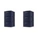Plastic 3 Drawer Weave Tower, Set of 2