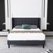 Rivet-Decorated Bed Frame Upholstered Bed Noise-Free Non-Slip