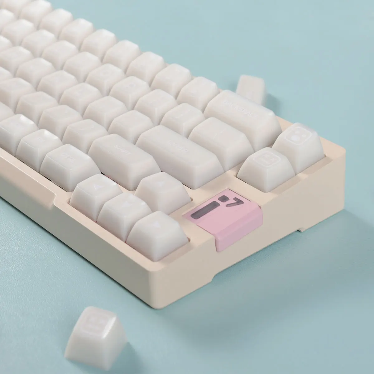 142 Tasten sa Profil Marmor Themen Double Shot pbt Tasten kappen milch weiß durchscheinende Tastatur Tasten kappen für mx Schalter Gamer Tastatur Image