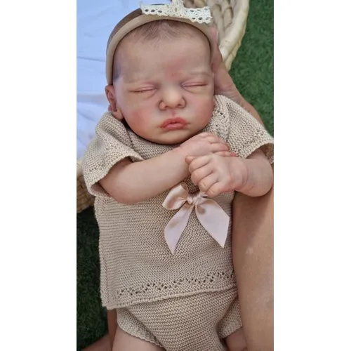 Npk 19inch wieder geborene Baby puppe bereits fertig lackiert schlafende römische Baby puppe