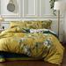 King Size Bird Flower Pattern Soft Cotton Floral Bedding Set