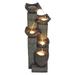 40" H Cascading Water Fountain W/4 Ww LEDs