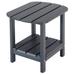 Double Adirondack Side Table, Outdoor Side Tables, End Tables for Patio, Backyard,Pool, Easy Maintenance & Weather Resistant